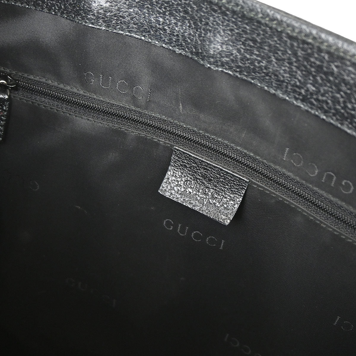Gucci Black Pigskin Jackie Tote Handbag