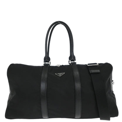Prada Black Nylon 2way Shoulder Duffle Handbag