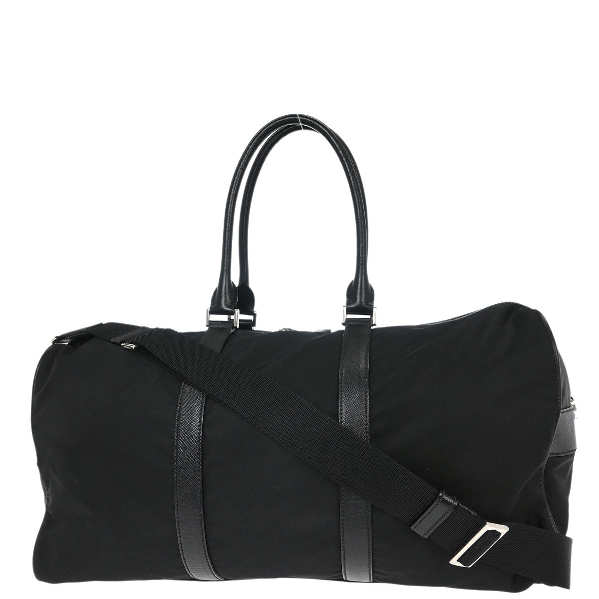Prada Black Nylon 2way Shoulder Duffle Handbag