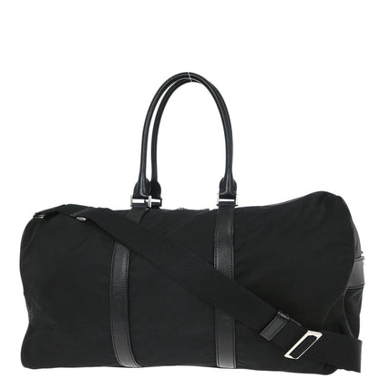 Prada Black Nylon 2way Shoulder Duffle Handbag