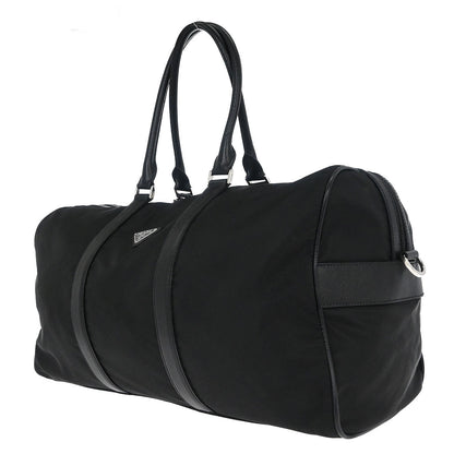 Prada Black Nylon 2way Shoulder Duffle Handbag