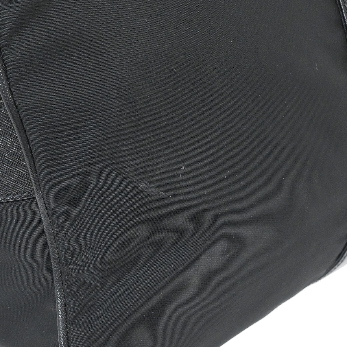 Prada Black Nylon 2way Shoulder Duffle Handbag