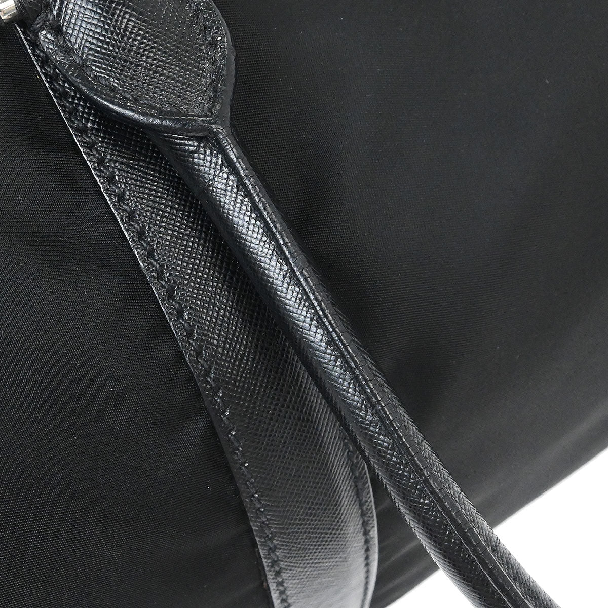 Prada Black Nylon 2way Shoulder Duffle Handbag