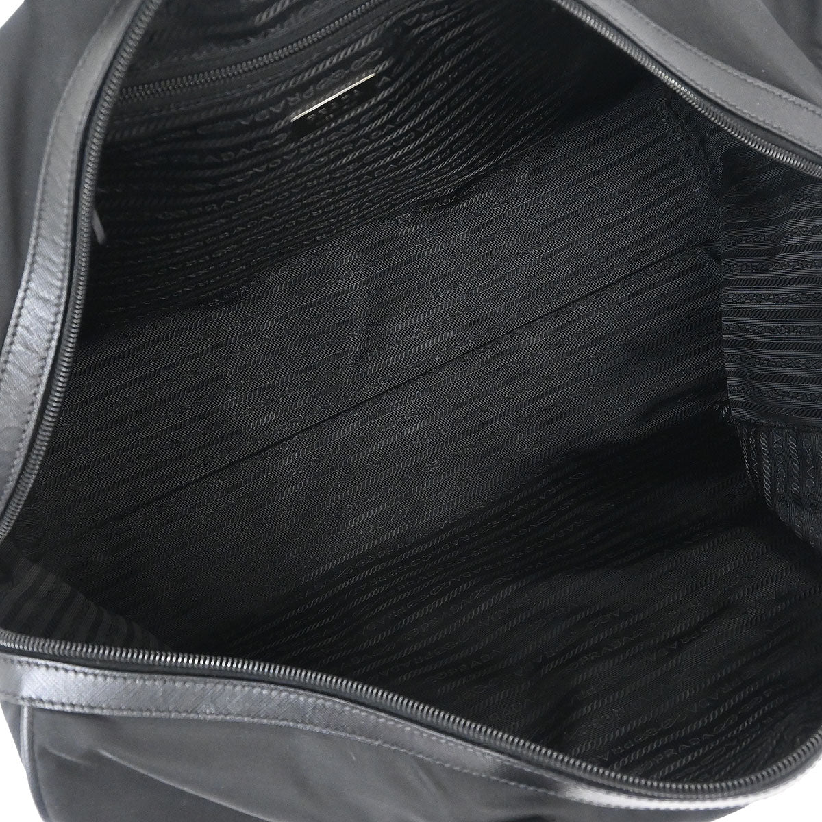 Prada Black Nylon 2way Shoulder Duffle Handbag