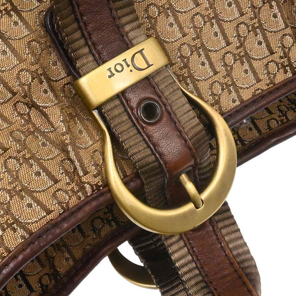 Christian Dior Beige Canvas Trotter Tote Handbag