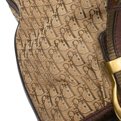 Christian Dior Beige Canvas Trotter Tote Handbag