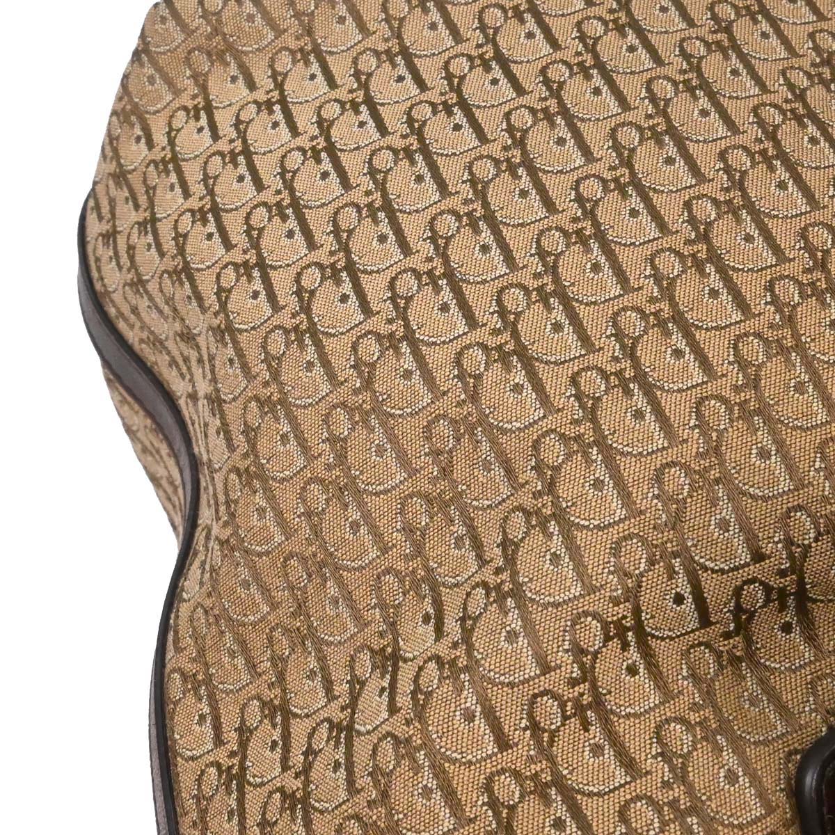 Christian Dior Beige Canvas Trotter Tote Handbag