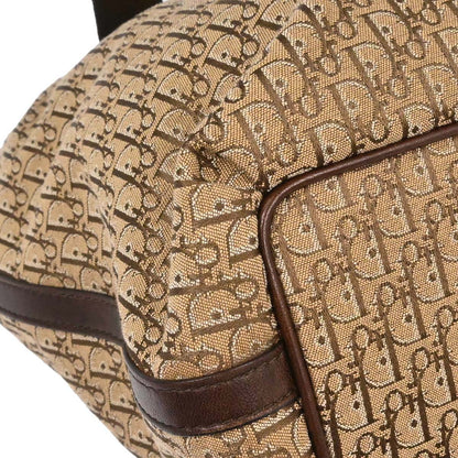 Christian Dior Beige Canvas Trotter Tote Handbag