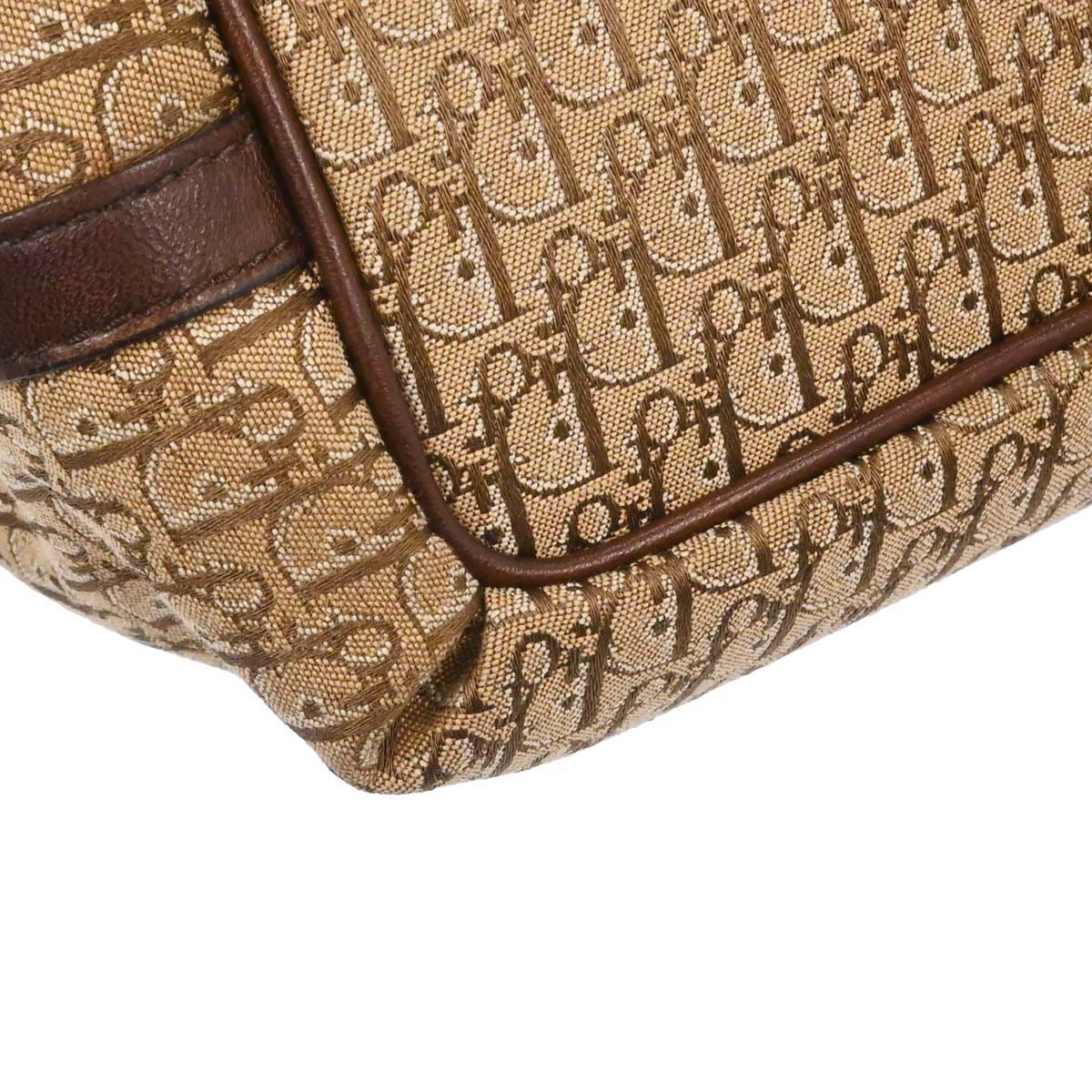 Christian Dior Beige Canvas Trotter Tote Handbag