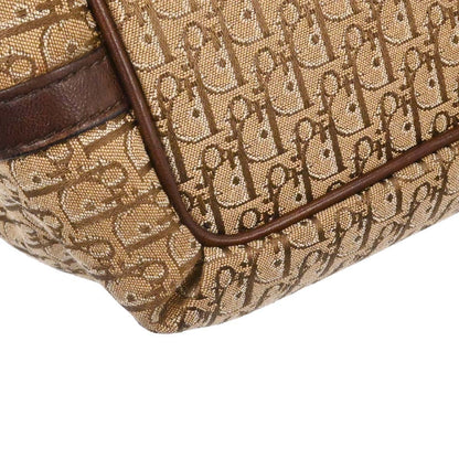 Christian Dior Beige Canvas Trotter Tote Handbag