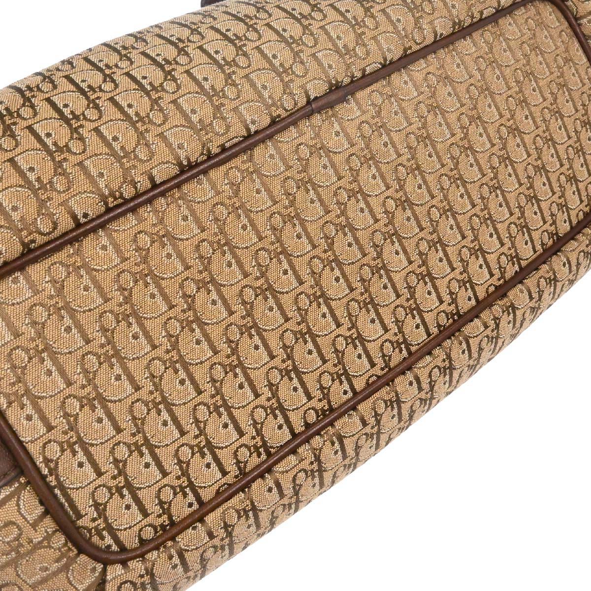 Christian Dior Beige Canvas Trotter Tote Handbag