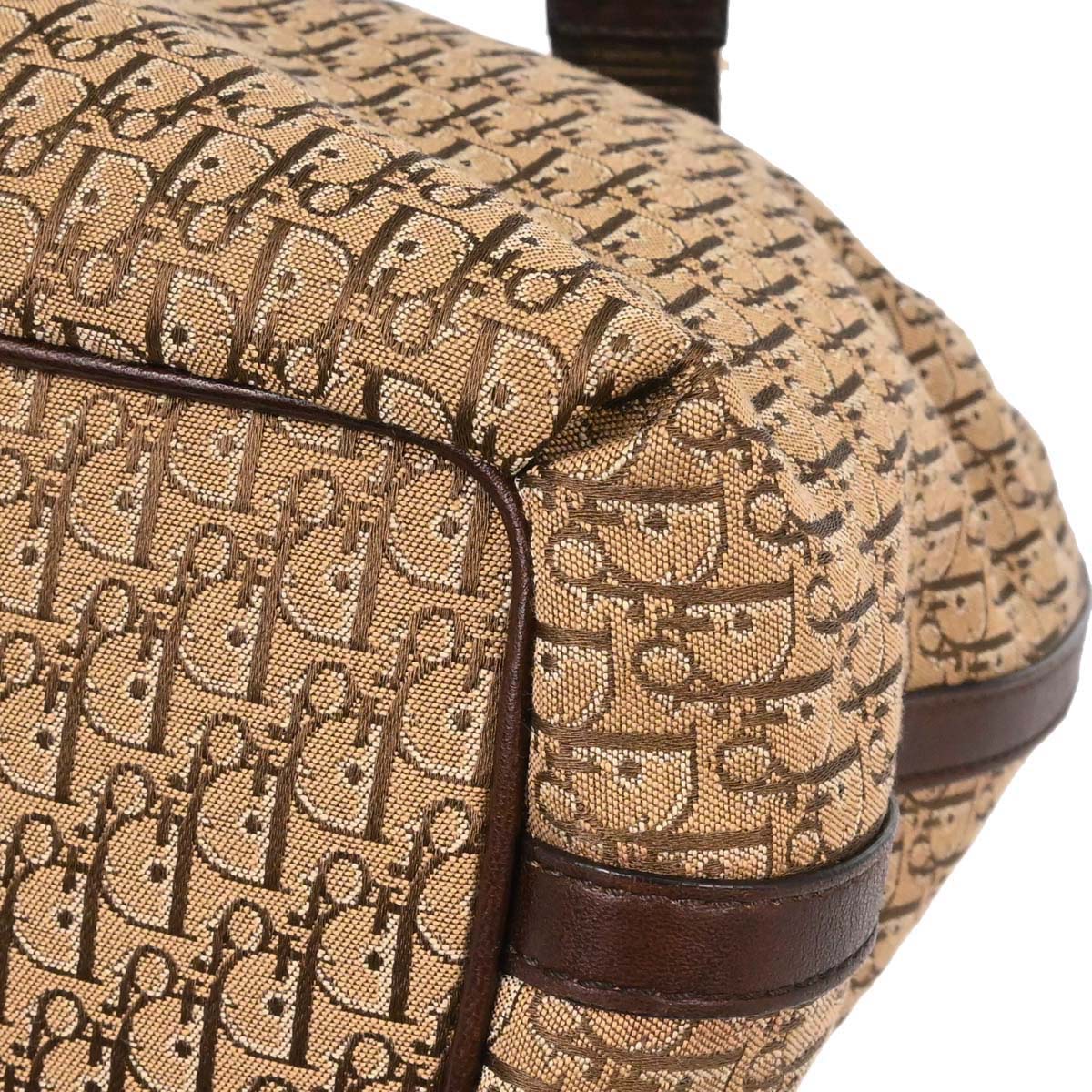 Christian Dior Beige Canvas Trotter Tote Handbag