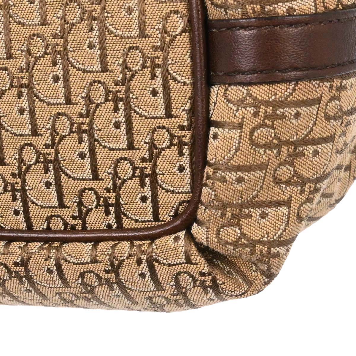 Christian Dior Beige Canvas Trotter Tote Handbag