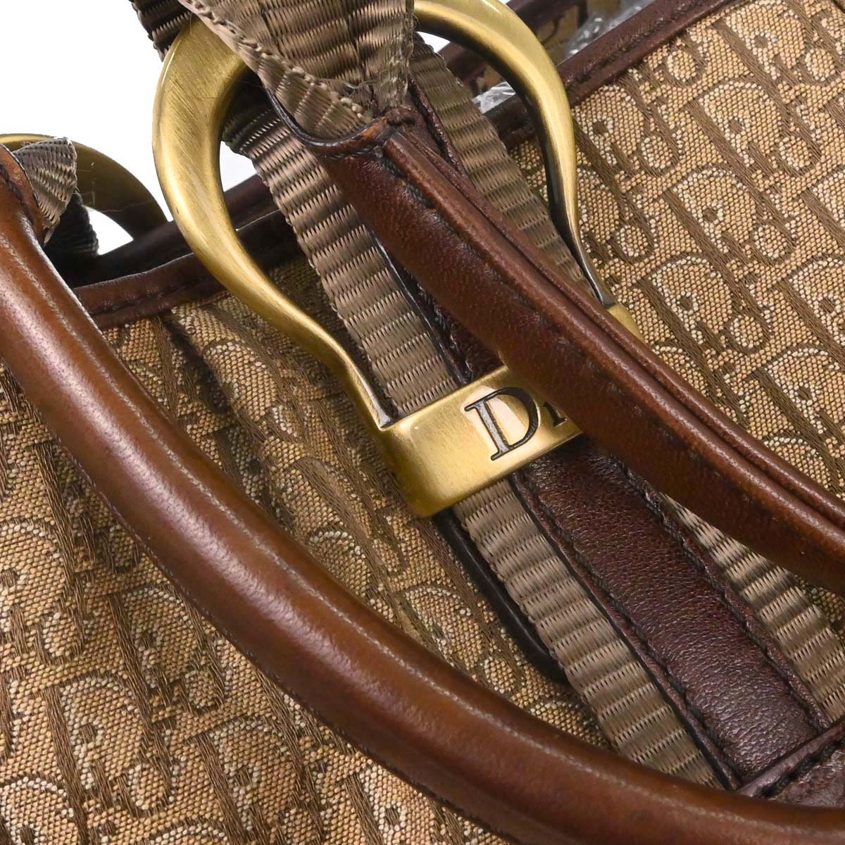 Christian Dior Beige Canvas Trotter Tote Handbag