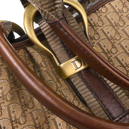 Christian Dior Beige Canvas Trotter Tote Handbag