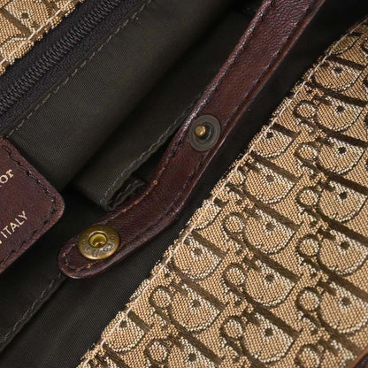 Christian Dior Beige Canvas Trotter Tote Handbag