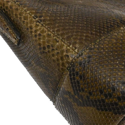 Loewe * Brown Python Shoulder Bag
