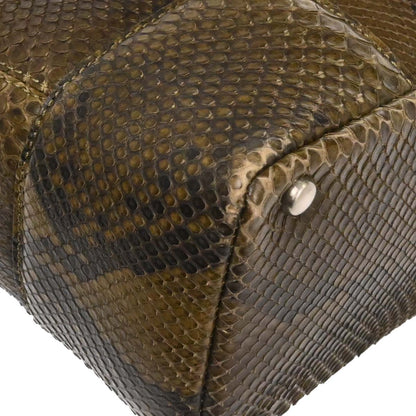 Loewe * Brown Python Shoulder Bag