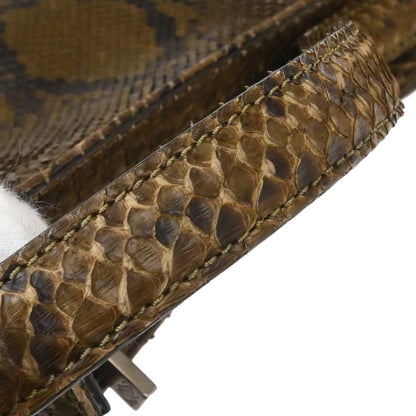 Loewe * Brown Python Shoulder Bag