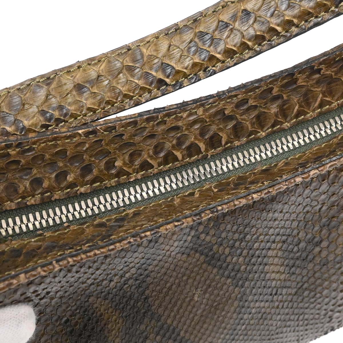 Loewe * Brown Python Shoulder Bag