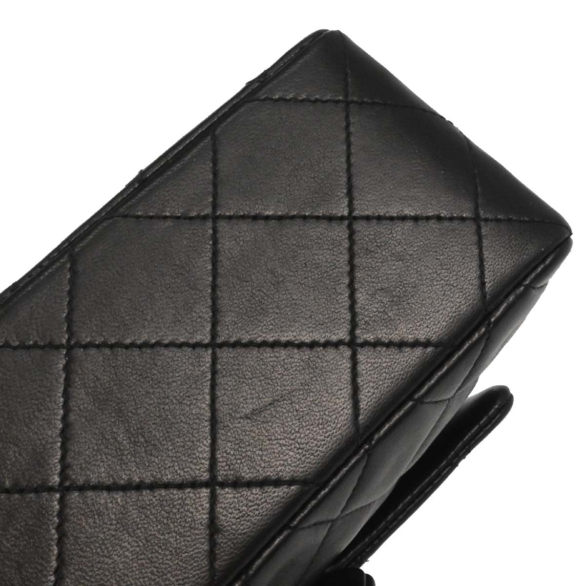 Chanel 1994-1996 Black Lambskin Mini Classic Square Flap Shoulder Bag 17