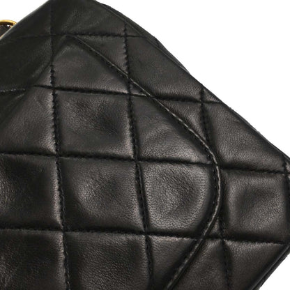 Chanel 1994-1996 Black Lambskin Mini Classic Square Flap Shoulder Bag 17