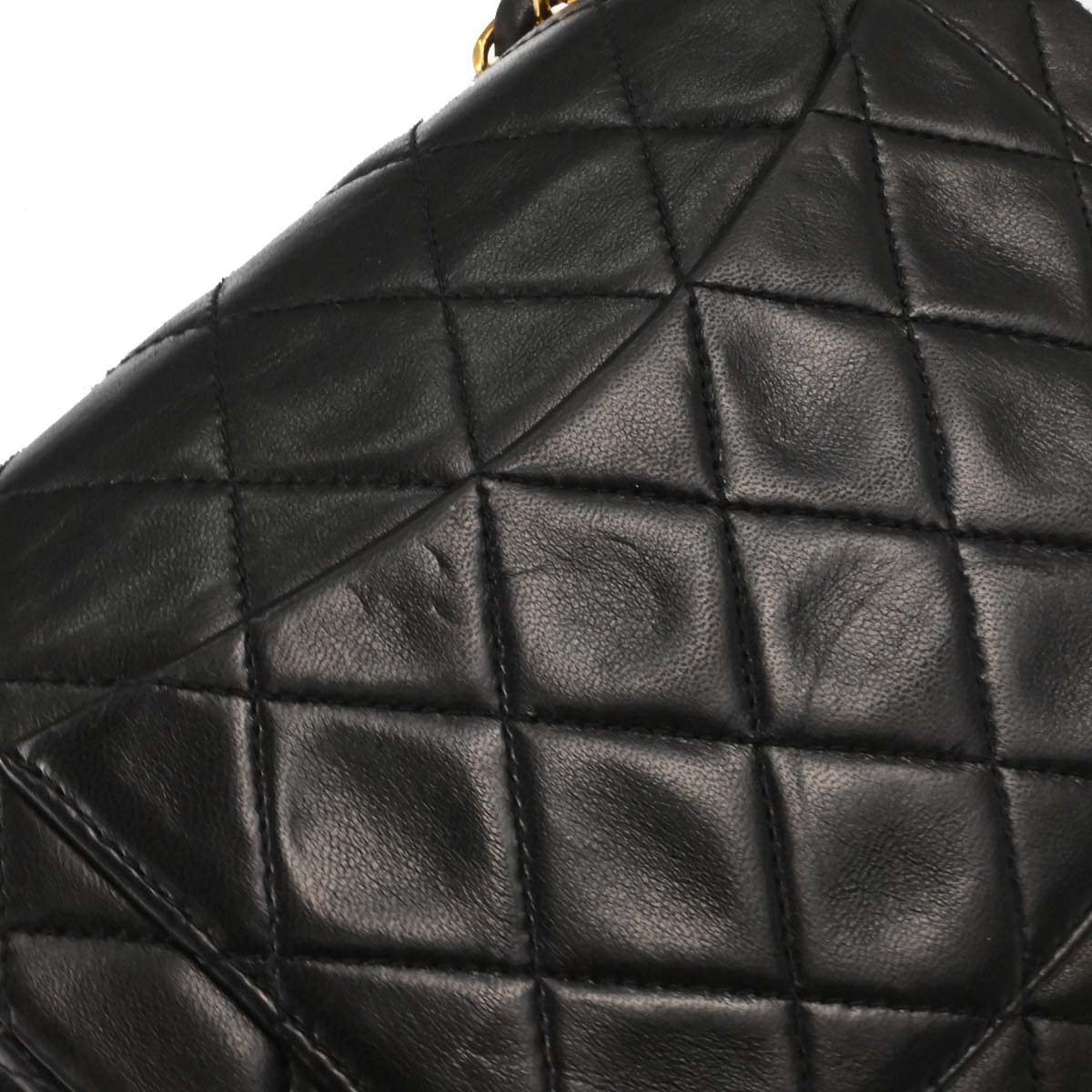 Chanel 1994-1996 Black Lambskin Mini Classic Square Flap Shoulder Bag 17