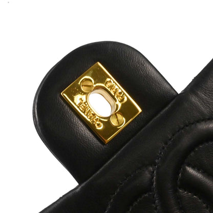 Chanel 1994-1996 Black Lambskin Mini Classic Square Flap Shoulder Bag 17