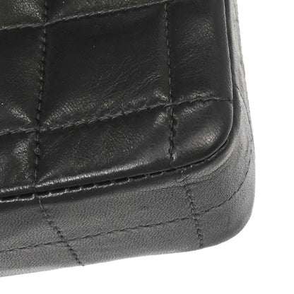 Chanel Black Lambskin Choco Bar East West Shoulder Bag