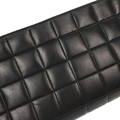 Chanel Black Lambskin Choco Bar East West Shoulder Bag