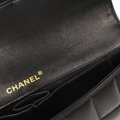 Chanel Black Lambskin Choco Bar East West Shoulder Bag