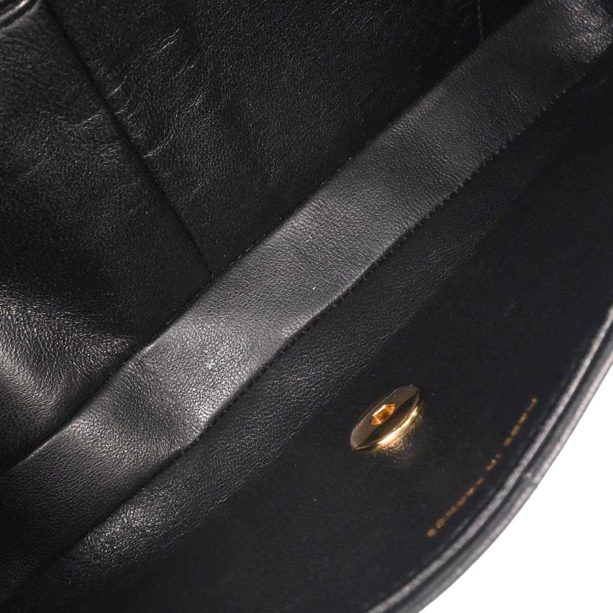 Chanel Black Lambskin Choco Bar East West Shoulder Bag