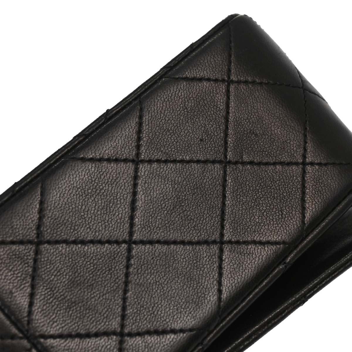 Chanel Black Lambskin Turnlock Small Full Flap Shoulder Bag