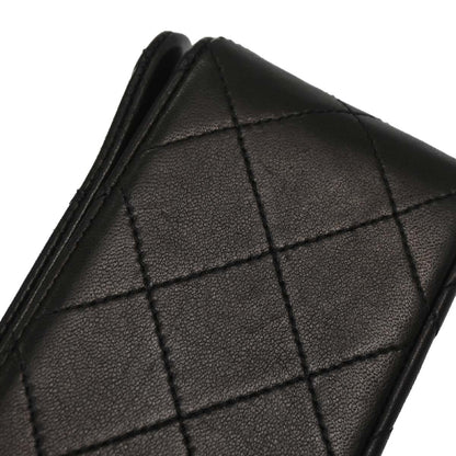 Chanel Black Lambskin Turnlock Small Full Flap Shoulder Bag