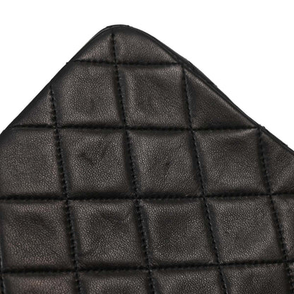 Chanel Black Lambskin Turnlock Small Full Flap Shoulder Bag