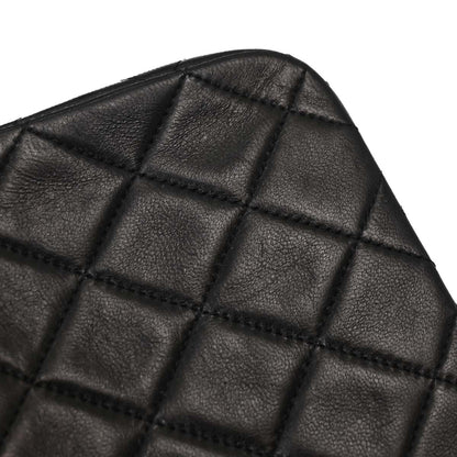 Chanel Black Lambskin Turnlock Small Full Flap Shoulder Bag