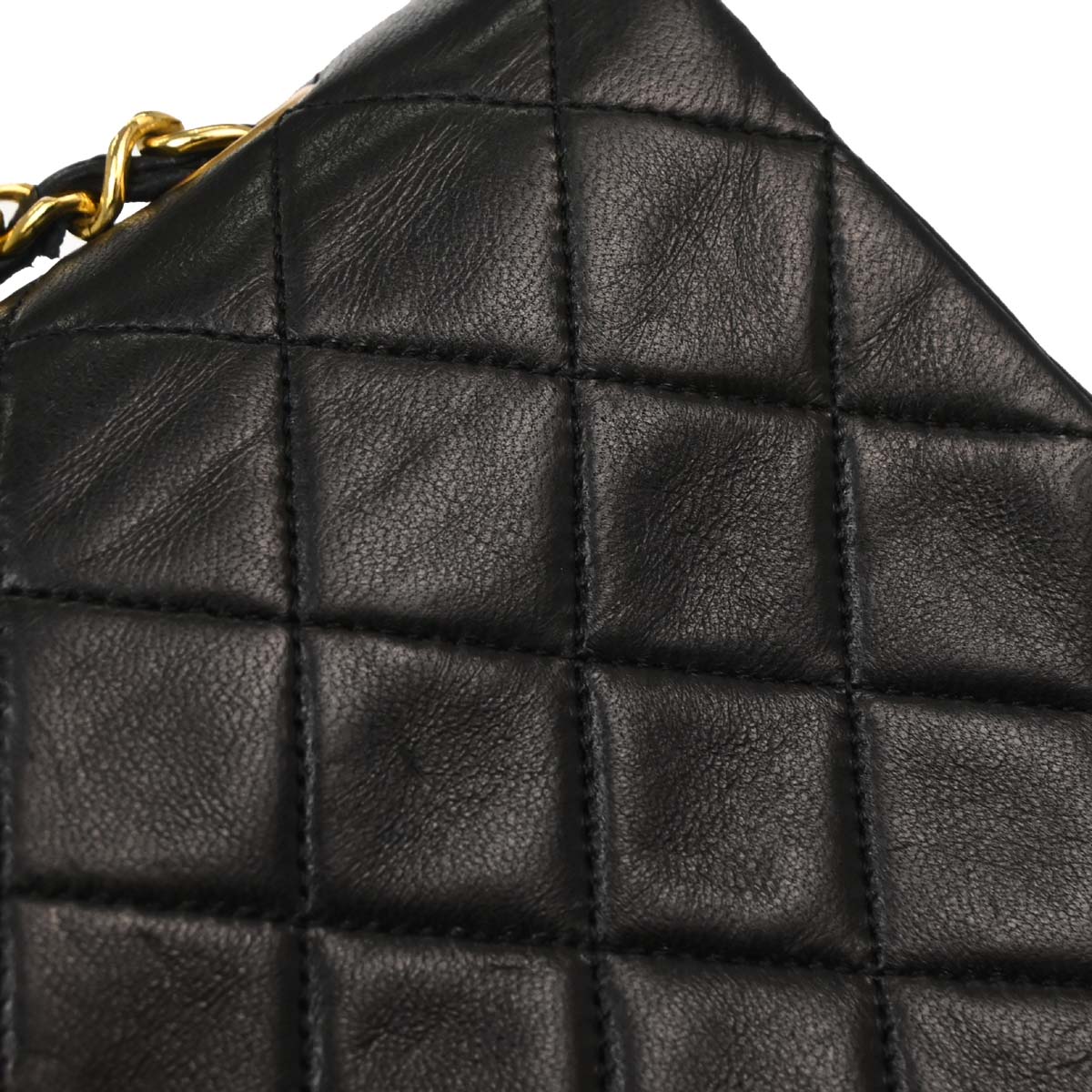 Chanel Black Lambskin Turnlock Small Full Flap Shoulder Bag