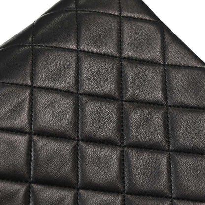 Chanel Black Lambskin Turnlock Small Full Flap Shoulder Bag