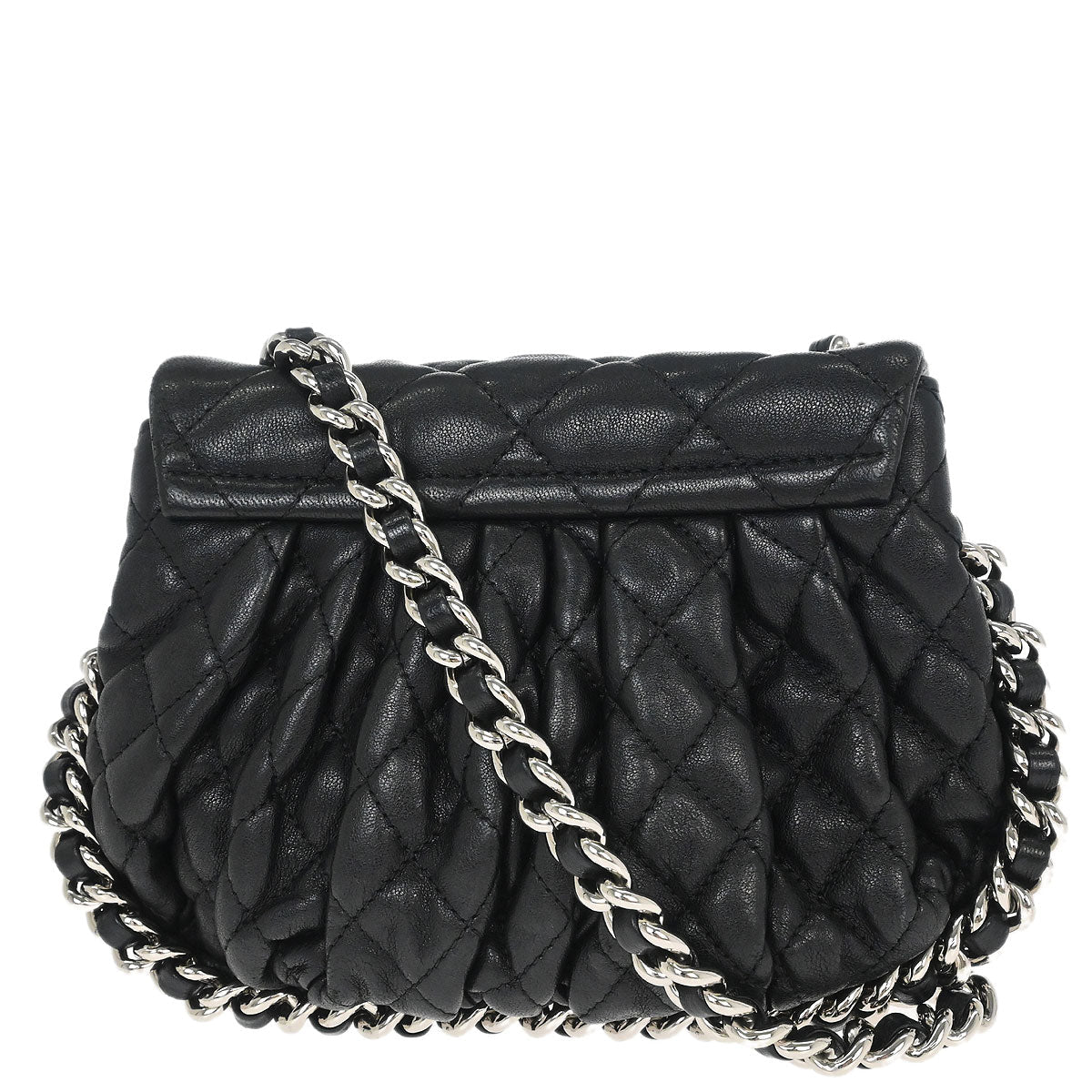 Chanel Black Calfskin Chain Around Shoulder Bag