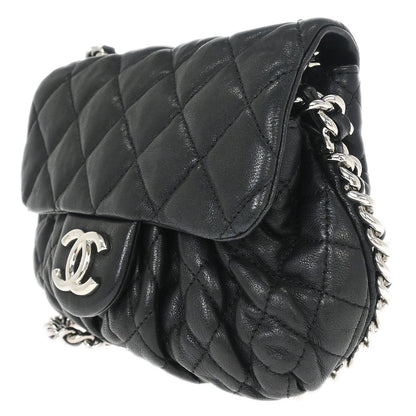 Chanel Black Calfskin Chain Around Shoulder Bag