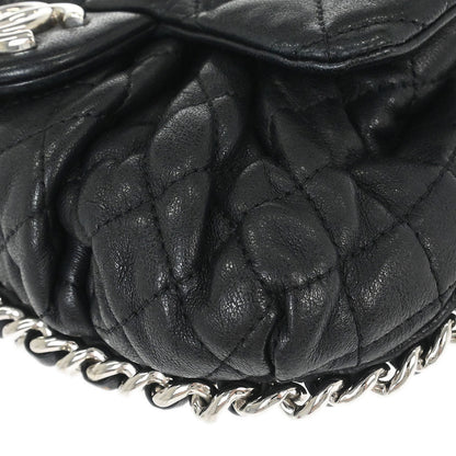 Chanel Black Calfskin Chain Around Shoulder Bag
