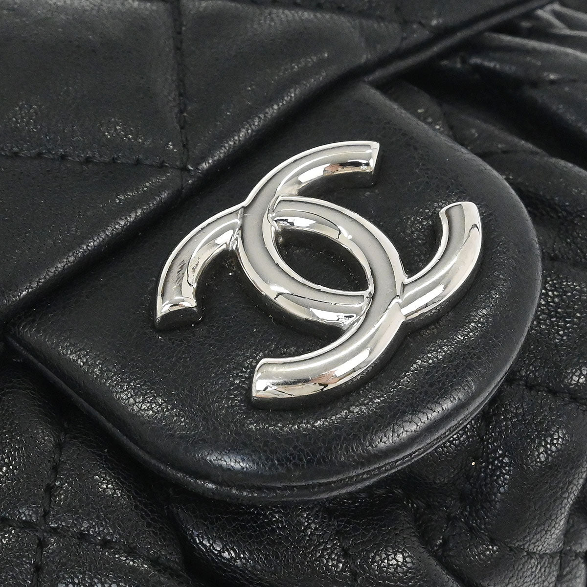 Chanel Black Calfskin Chain Around Shoulder Bag