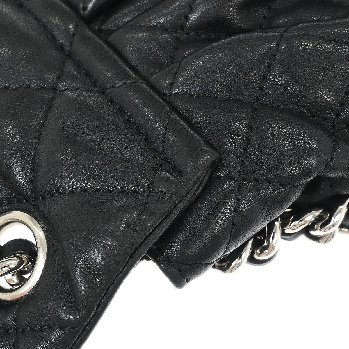 Chanel Black Calfskin Chain Around Shoulder Bag
