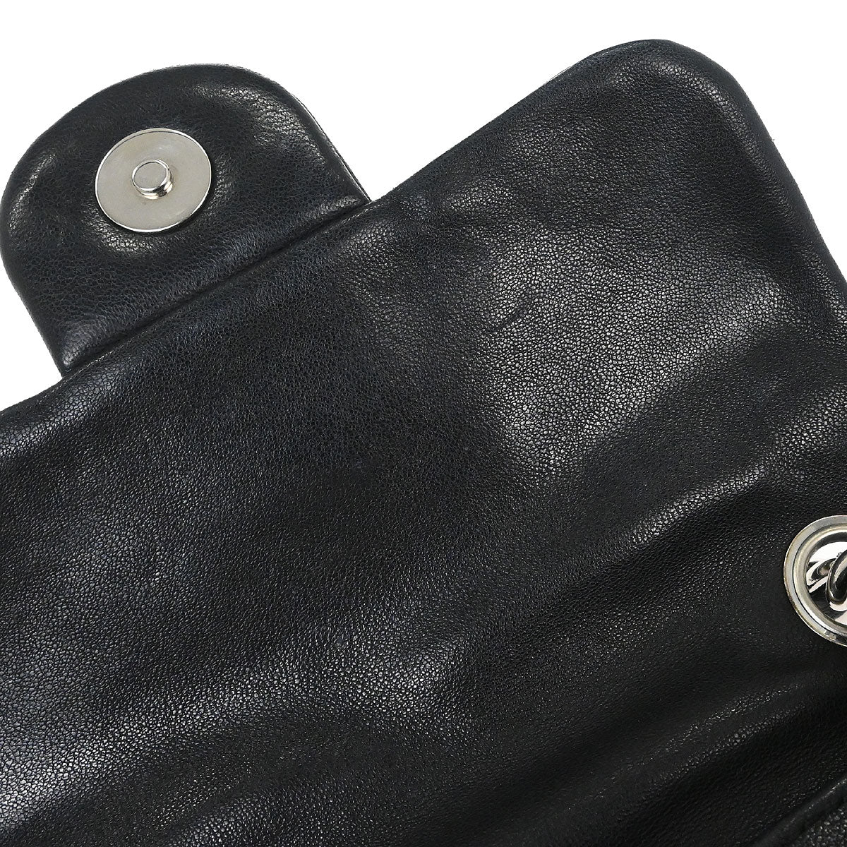 Chanel Black Calfskin Chain Around Shoulder Bag