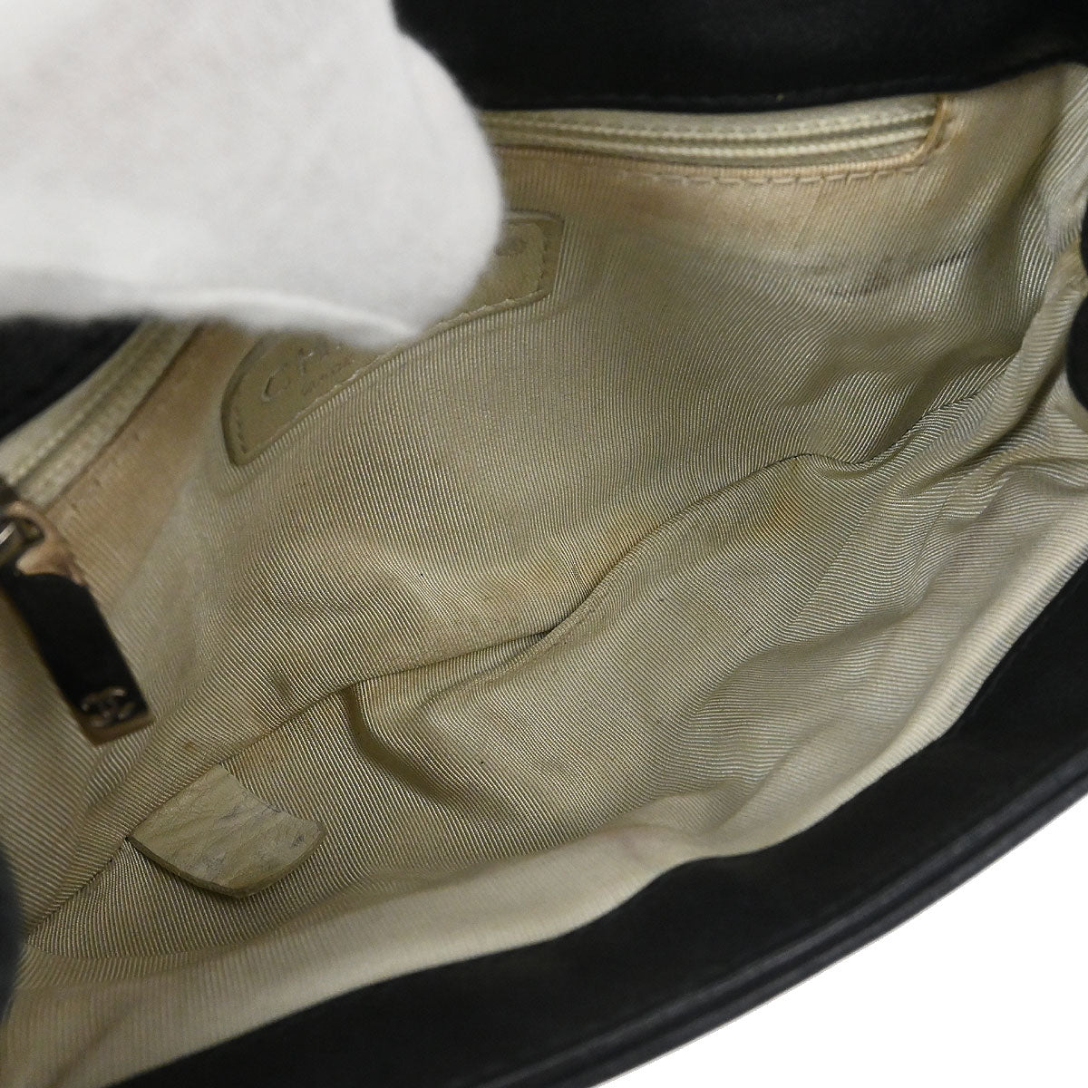 Chanel Black Calfskin Chain Around Shoulder Bag