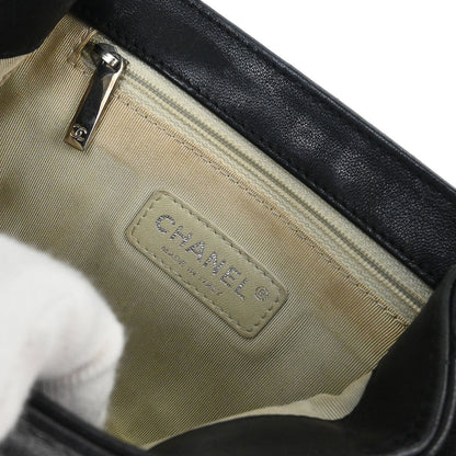 Chanel Black Calfskin Chain Around Shoulder Bag