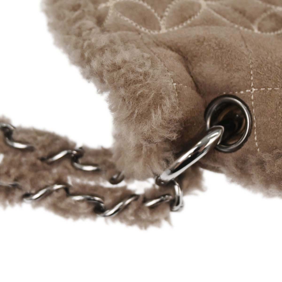 Chanel Brown Mouton Choco Bar Tote Handbag