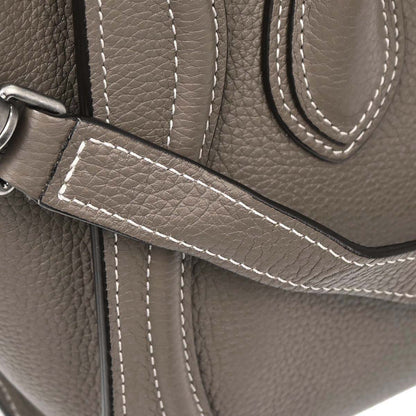 Celine Brown Leather Nano Luggage Tote Bag
