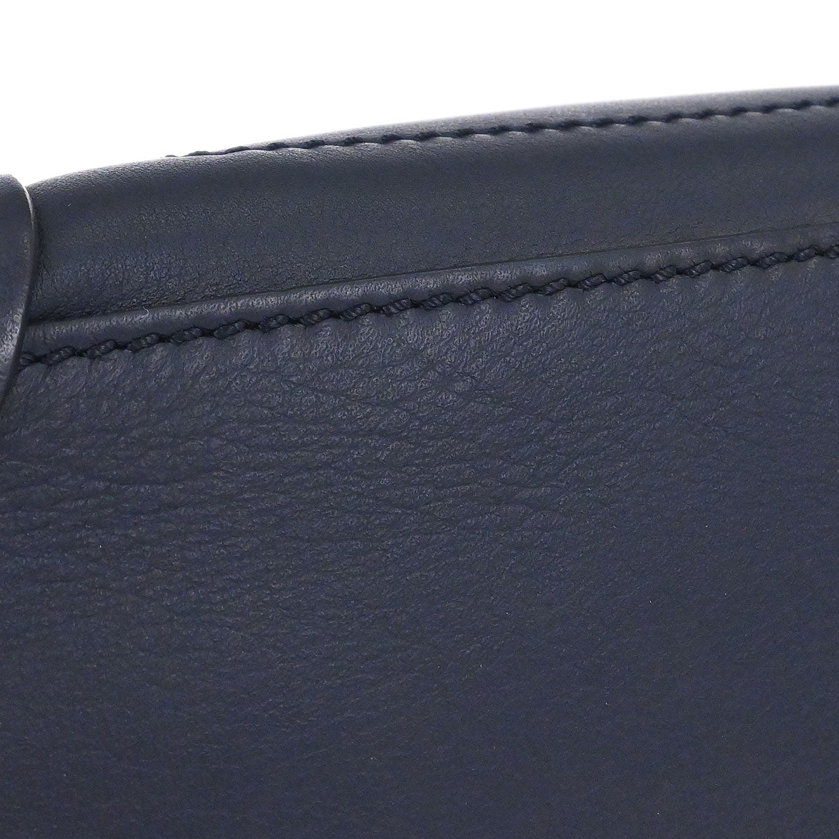 Celine Navy Leather Nano Luggage 2way Shoulder Tote Bag