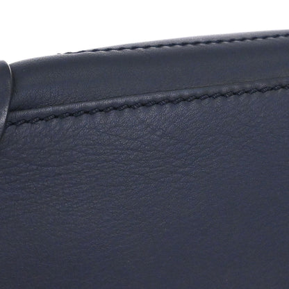 Celine Navy Leather Nano Luggage 2way Shoulder Tote Bag